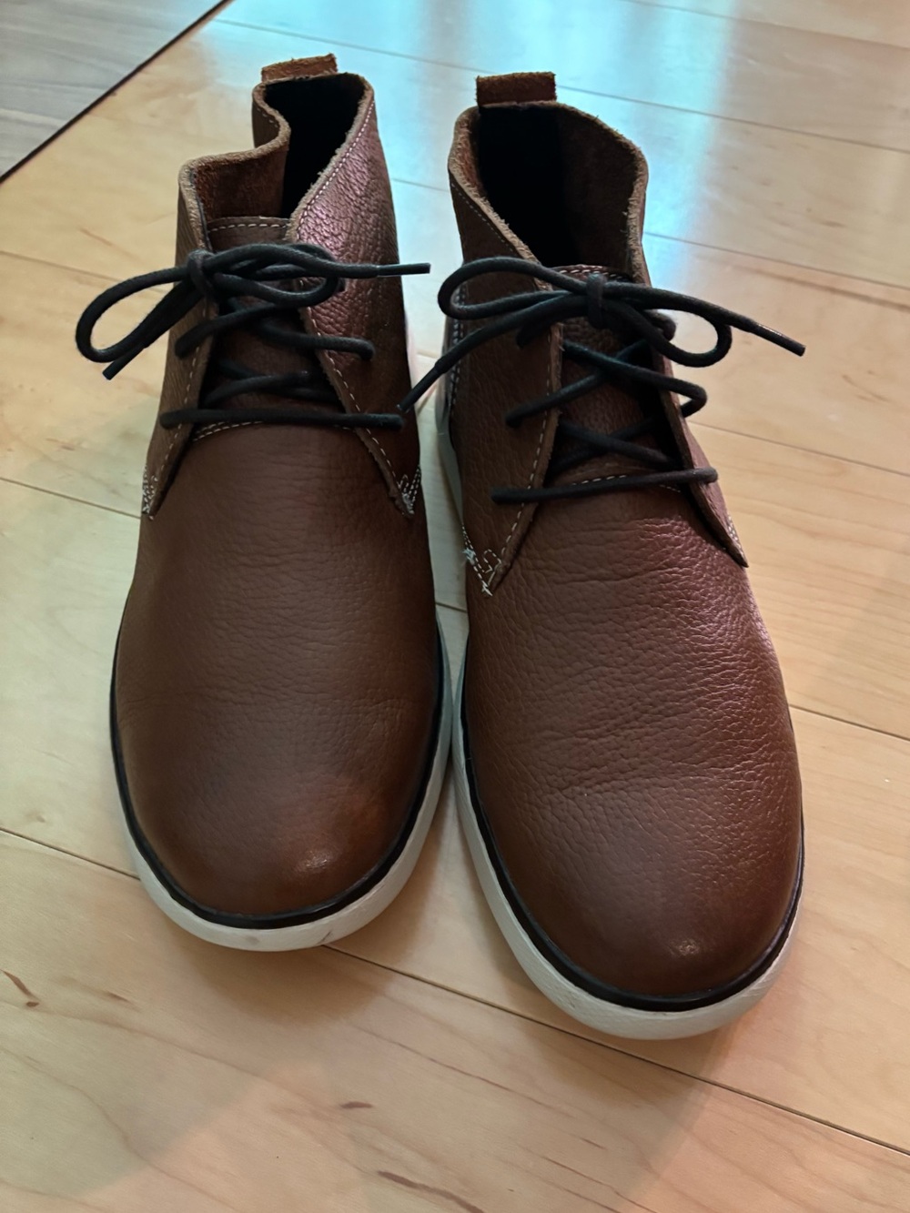 Johnston & Murphy Men's Brown Leather Chukka Boots - 9.5